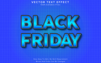 Editable 3D Text Effect Black Friday