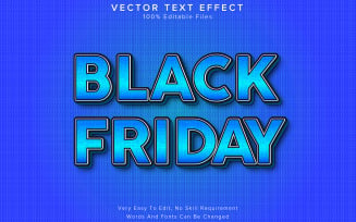 Editable 3D Text Effect Black Friday