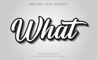 Editable Text Effect White and Black