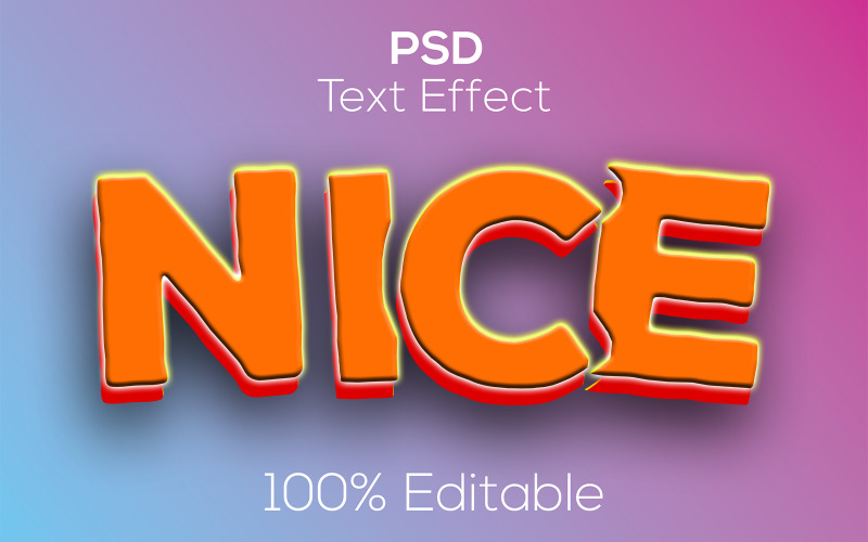 Nice | Modern Nice Psd Text Effect Illustration