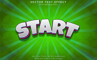 Start Editable 3D Text Effect Gray