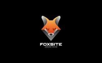 Vector Logo Fox Gradient Template