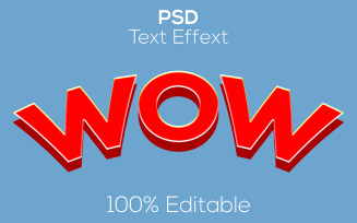 Wow | Modern Wow Psd Text Effect