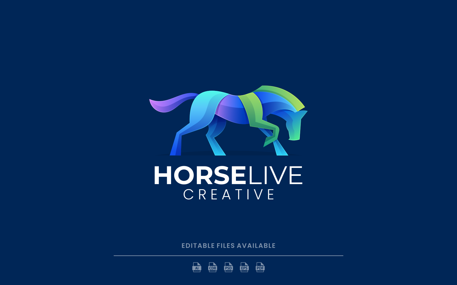 Horse Gradient Colorful Logo Vol.1