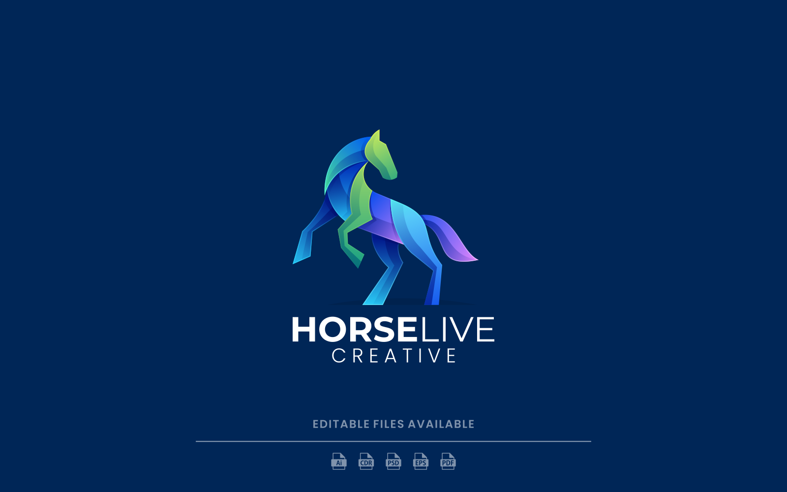 Horse Gradient Colorful Logo Vol.3