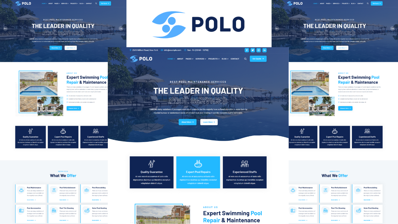 Polo - Swimming Pool Maintenance And Services HTML5 Template