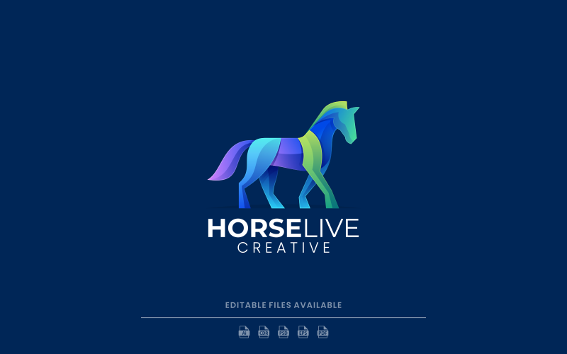 Horse Gradient Colorful Logo Vol.5 Logo Template