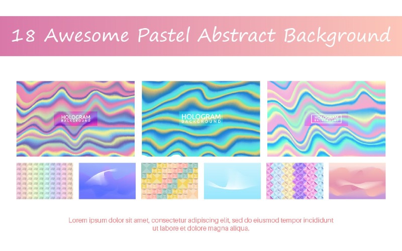 18 Awesome Pastel Abstract Background Illustration