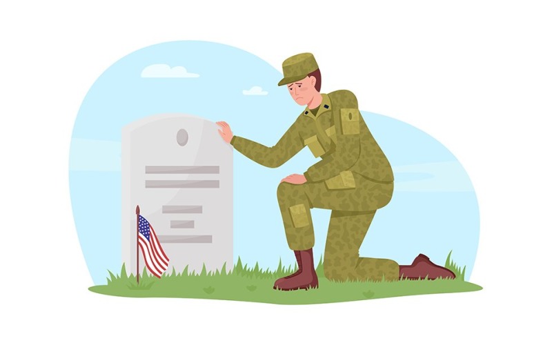 Memorial day in America vector illustration Illustration