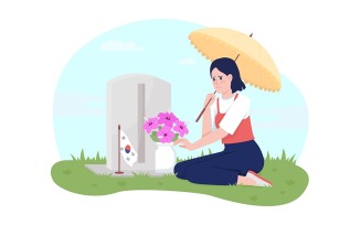 Memorial day in Korea vector isolated illustration