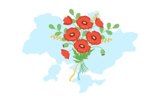Memorial day in Ukraine vector illustration
