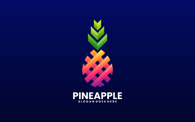 Pineapple Gradient Colorful Logo Logo Template