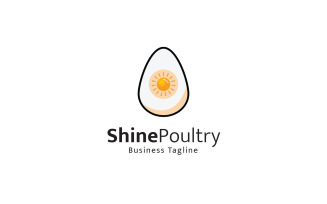 Sunshine Poultry Birds Logo Design Template