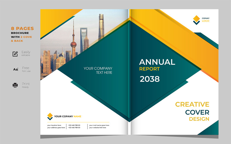 Annual Report Brochure Design Template Corporate Identity