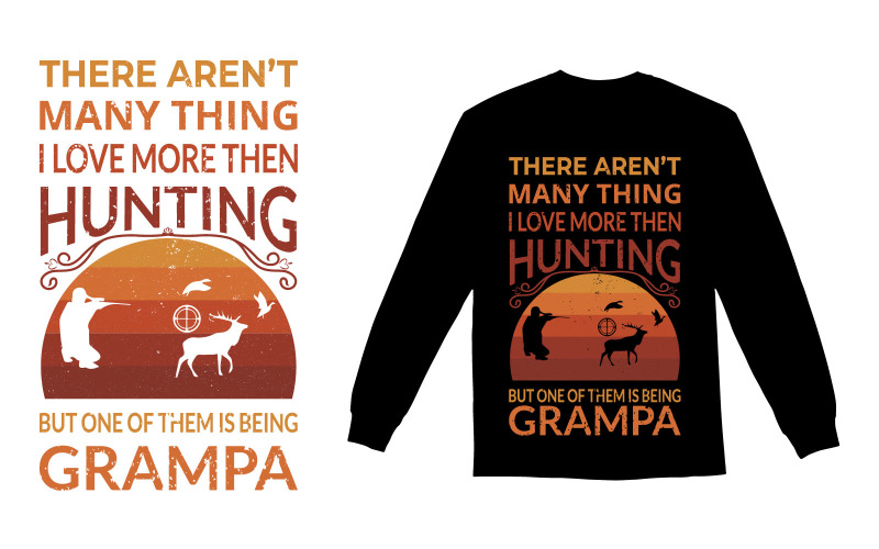 Deer Hunting T-Shar Vector Design T-shirt