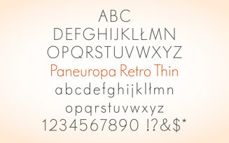 ROHH Paneurop Retro Rough thin Font