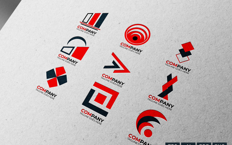 Set Of Company Logo Design Ideas, Logo design Logo Template