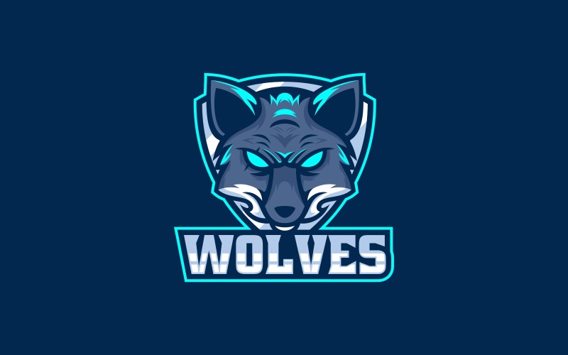 Wolf Sports and E-Sports Logo Logo Template