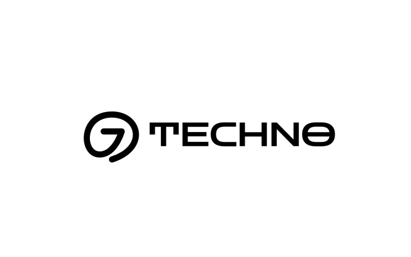 Letter G Tech Line Simple Logo Logo Template