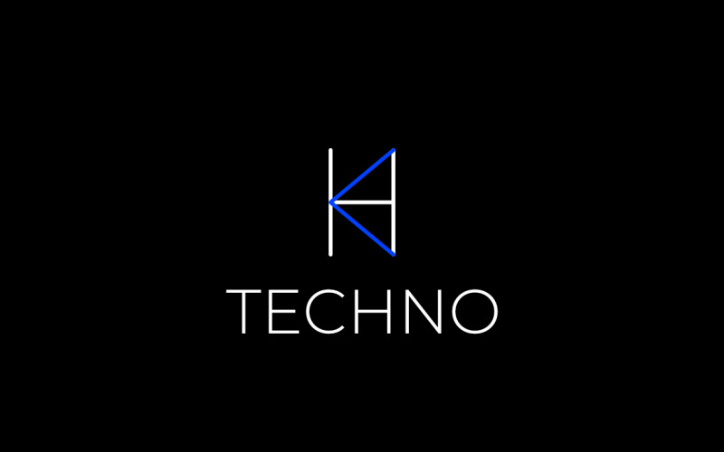 Letter H Arrow Flat Simple Tech Logo Logo Template
