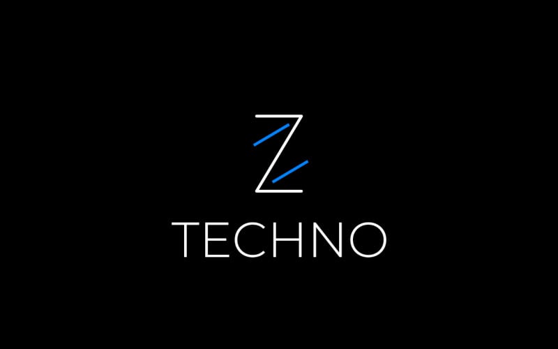 Letter Z Cursor Dynamic Flat Logo Logo Template