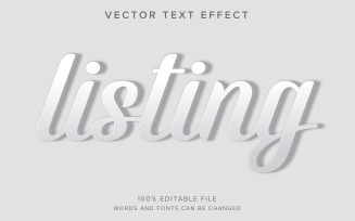 Listing Editable 3d Text Effect