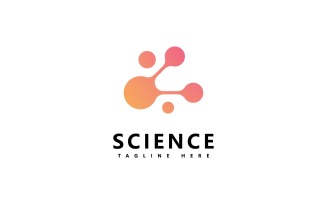 Molecule Science Vector Logo Design V10