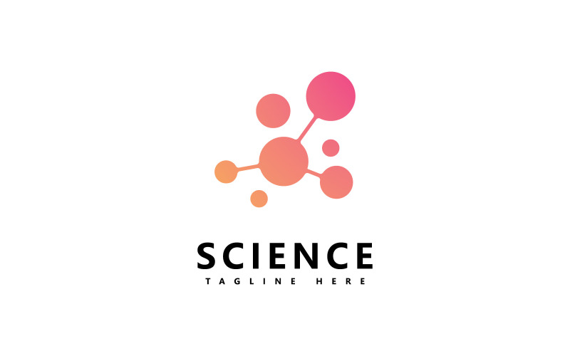 Molecule Science Vector Logo Design V4 Logo Template
