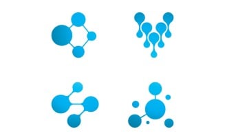 Molecule Science Vector Logo Design V5