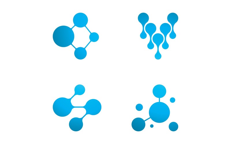 Molecule Science Vector Logo Design V5 Logo Template