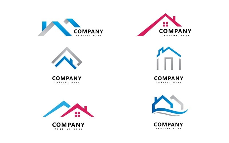 Real Estate Vector Logo Design V12 Logo Template