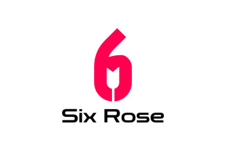 Six Rose Clever Flat Logo