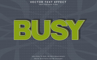 Busy Text Effect Green Patterns Style Editable Text