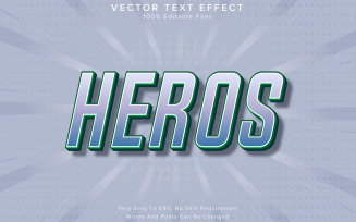 Heros 3d Editable Text Effect
