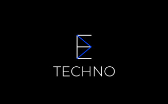 Letter E Arrow Dynamic Tech Logo