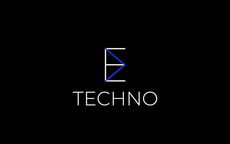 Letter E Arrow Dynamic Tech Logo Logo Template