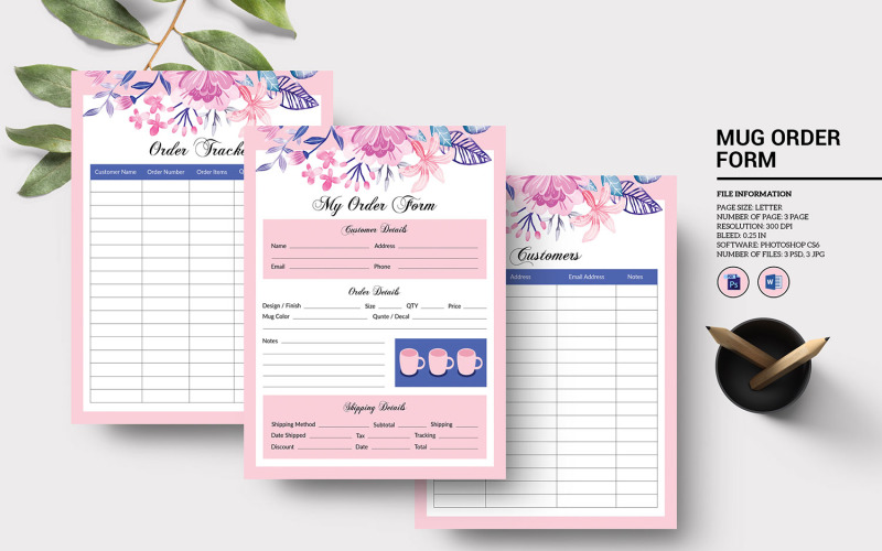 Printable Order Form template Corporate Identity
