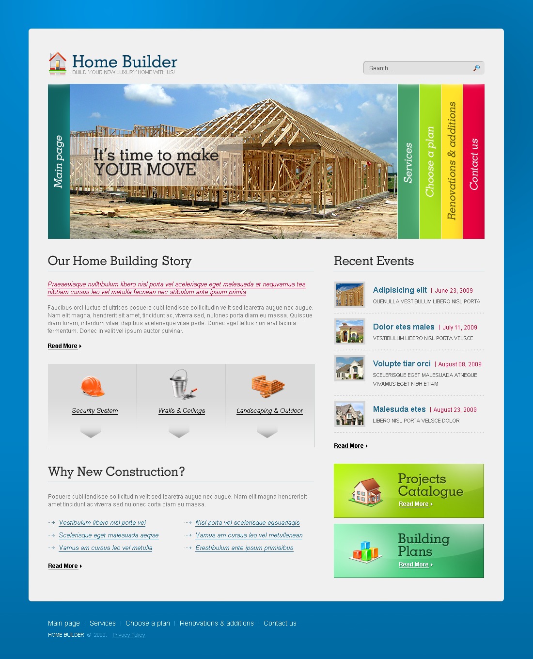Construction Company Website Template #26755