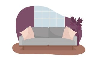 Living room vector isolated illustration