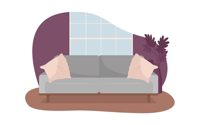 Living room vector isolated illustration Illustration