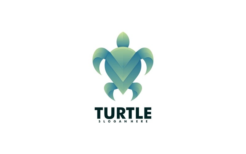 Vector Turtle Gradient Logo Logo Template