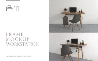 Workstation Screen Mockup, Workplace Study Table Set-41