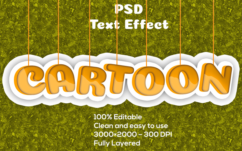 Cartoon | Cartoon Text Effect | 3D Cartoon Editable Text Effect | Modern Cartoon Psd Text Effect Illustration