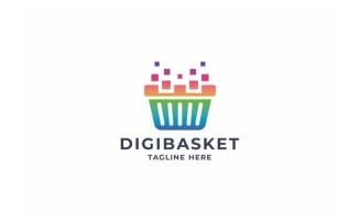 Digital Basket Pixel Logo