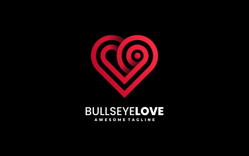 Love Line Art Gradient Logo Logo Template