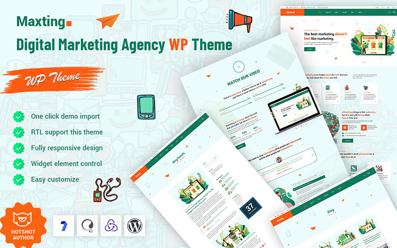 Maxting - Digital Marketing Agency WordPress Theme