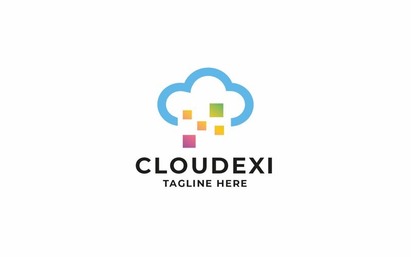 Professional Cloud Tech Logo Logo Template