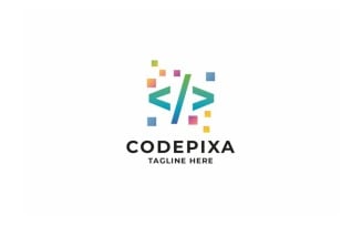 Professional Code Pixel Tech Logo