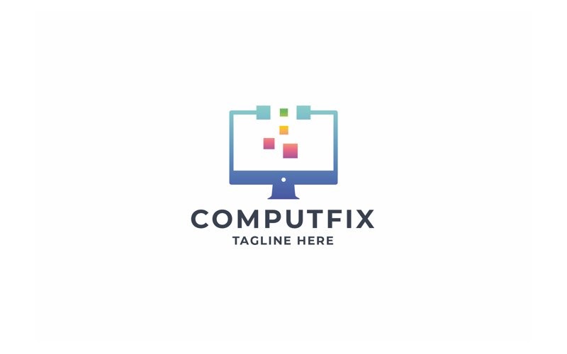 Professional Computer Fix Logo Logo Template
