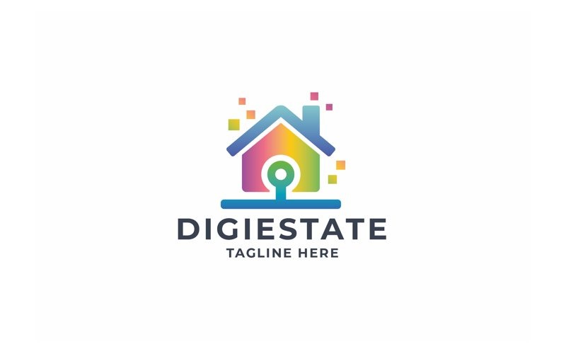Professional Digital Real Estate Logo Logo Template